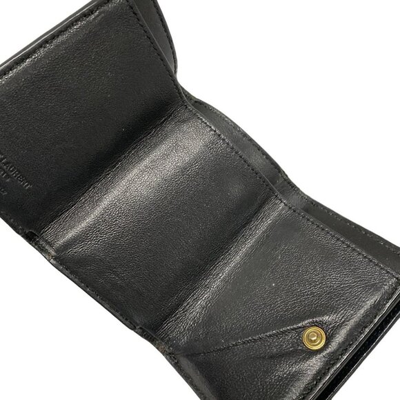 Auth SAINT LAURENT PARIS Tiny Wallet 459784 Pink Leather - Trifold Wallet - Picture 5 of 16